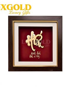 Tranh Chữ Hiếu Mạ Vàng 24k của Lux Gold - Quà tặng cao cấp 1