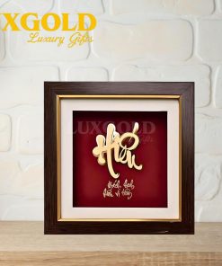 Tranh Chữ Hiếu Mạ Vàng 24k của Lux Gold - Quà tặng cao cấp 2