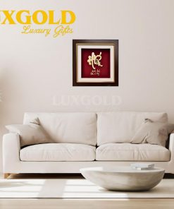 Tranh Chữ Hiếu Mạ Vàng 24k của Lux Gold - Quà tặng cao cấp 3