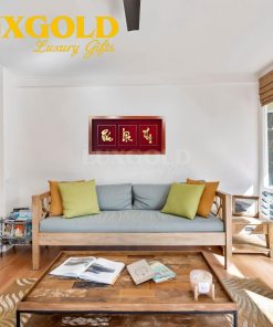 Tranh Phúc Lộc Thọ Mạ Vàng 24k - Kích thước 42x81 cm 3