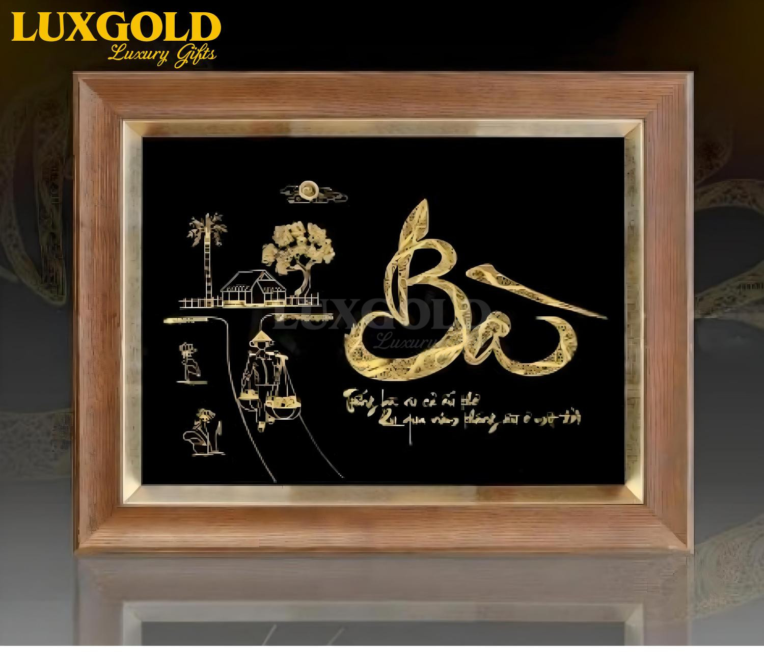 Tranh chữ Bà mạ vàng 24K - Quà tặng mừng thọ 2